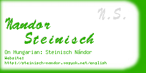 nandor steinisch business card