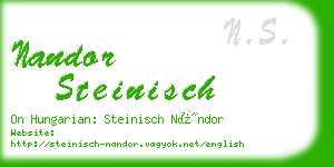 nandor steinisch business card